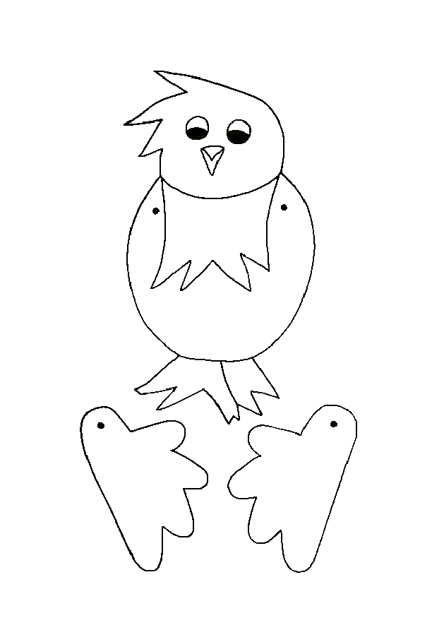 Marionetas infantiles: pájaro
